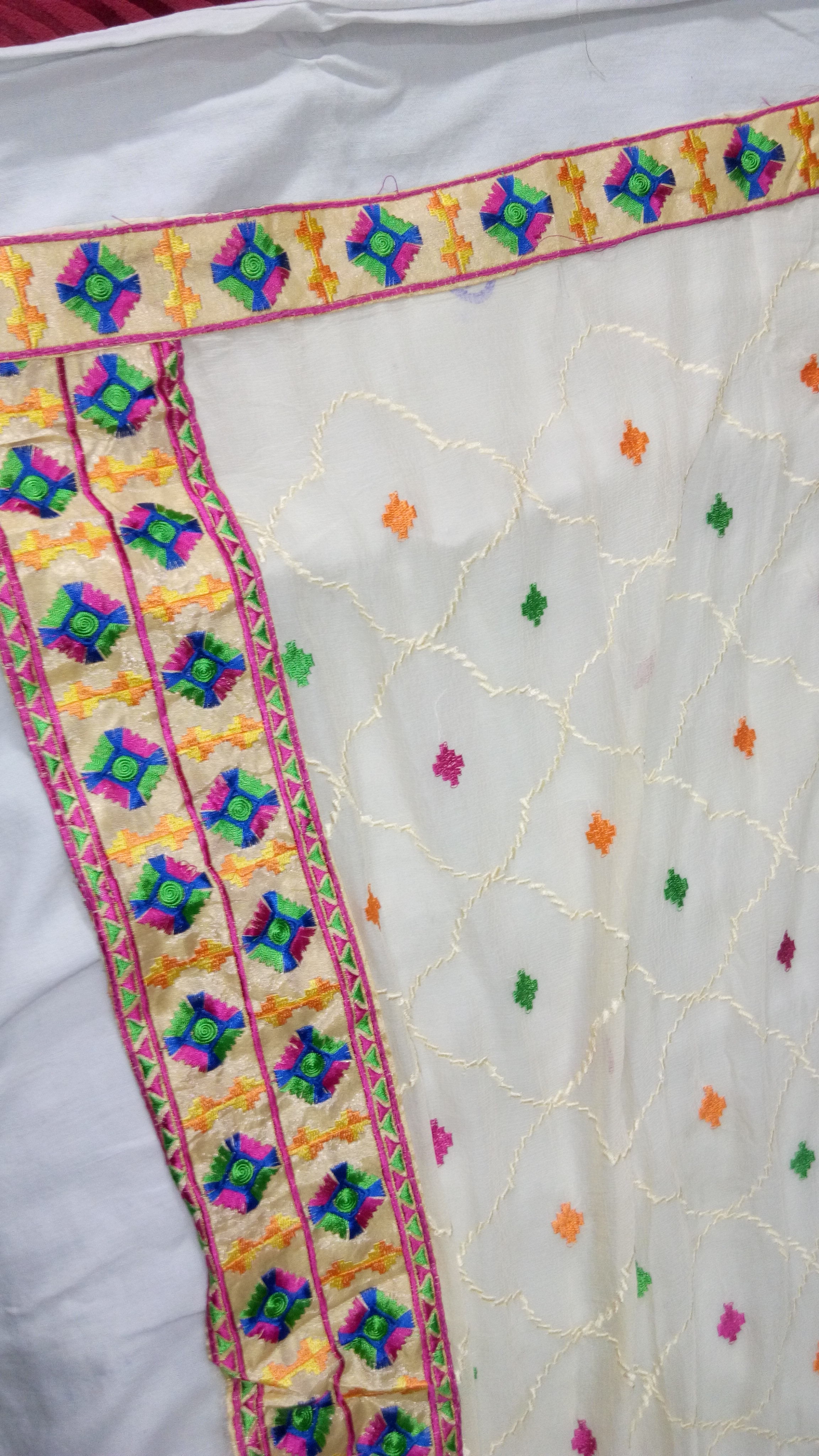 Pure Chanderi Embroidery Long Suit