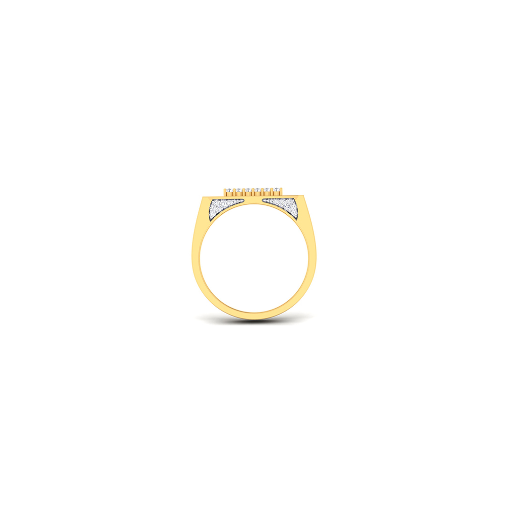 18k Yellow Gold Ring With Diamonds