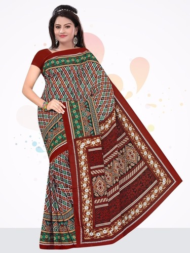 मल्टीकलर न्यू कॉटन साड़ी