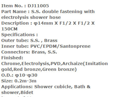 Shower Hose - Stainless Steel, 1m To 2m Length, 3/8 Inch Diameter | Flexible, Durable, Corrosion Resistant, Nickel Finish