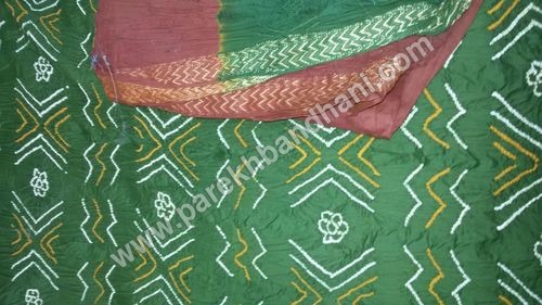 कॉटन सिल्क टाई डाई बंधेज ड्रेस