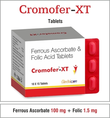 Ferrous Ascorbate 100 Mg. + Folic Acid 1.5 Mg. Tablets