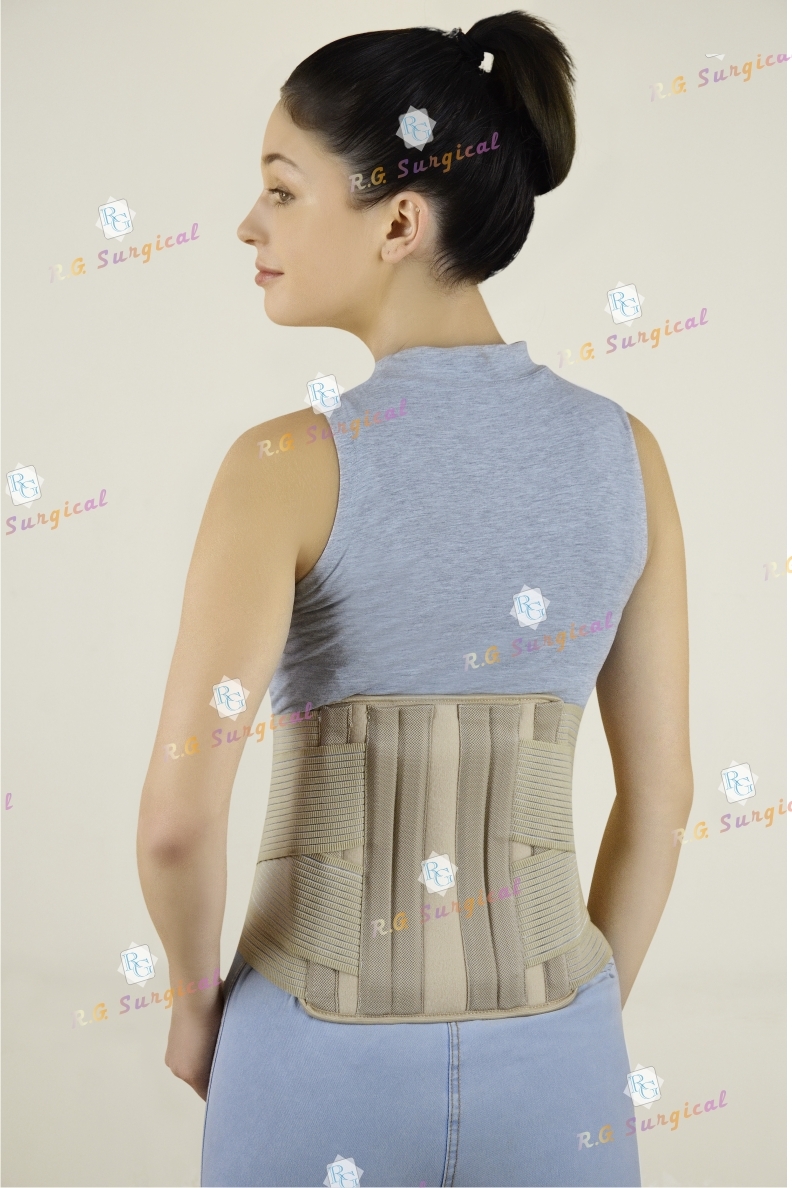 Lumbosacral Belts Contour - High-quality Fabric, Adjustable Size, Soft Texture | Supports Abdominal Area, Portable, Foldable Design, Four Flexible Stays