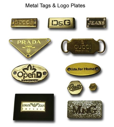 Golden Custom Garment Metal Plates