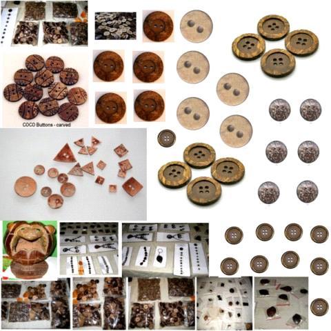 Wood Shirt Buttons - Metal Coated, 10.16-20.32 mm Size, Brown Color, Durable for Garment Use