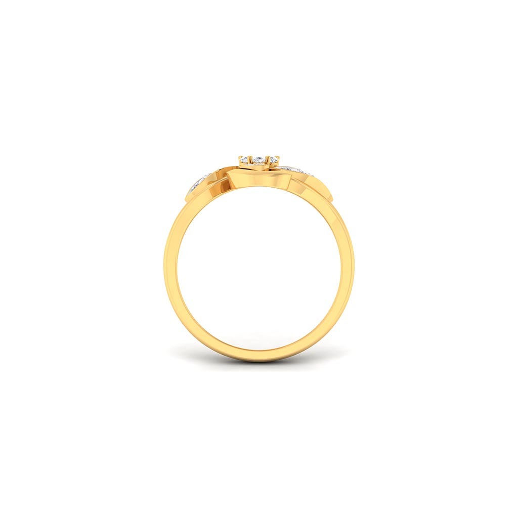 18k Yellow Gold Ring With Diamonds