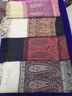 Ladies Shawl - Wool Material, 70x200 cm Dimensions | Multicolor Paisley Pattern, Dry Clean Care Instructions, Lightweight (200g)