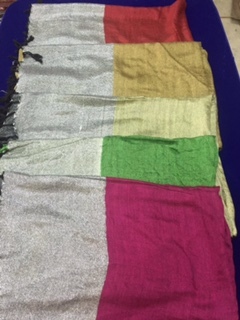 Ladies Shawl & Stoles - Silk, 70 x 70 Inches | Striped Design, Hand Wash, Dry Clean