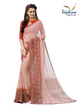 Festive Wear Designer Georgette Saree - Fabric: Georgette, Style: Bollywood, Color: Multi Color | Features: Elegant and Vibrant Design, Ideal for Special Occasions