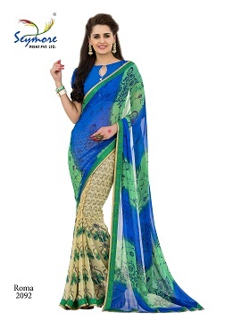 Festive Wear Designer Georgette Saree - Georgette Fabric, Multi Color, Bollywood Style | Perfect for Celebrations and Elegant Occasions