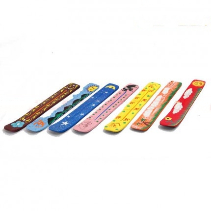 Wooden Incense Stick Holder Coloured