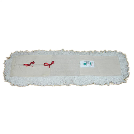 Floor Cleaning Pressing Mop - Cotton, 18x48 Inch, White | High Durability, Easy To Use, Classy Finish