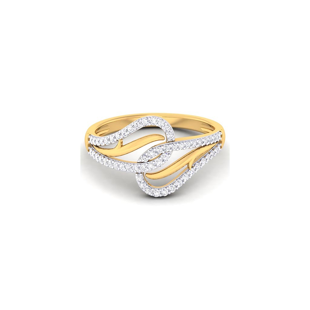 18k Yellow Gold Ring With Diamonds