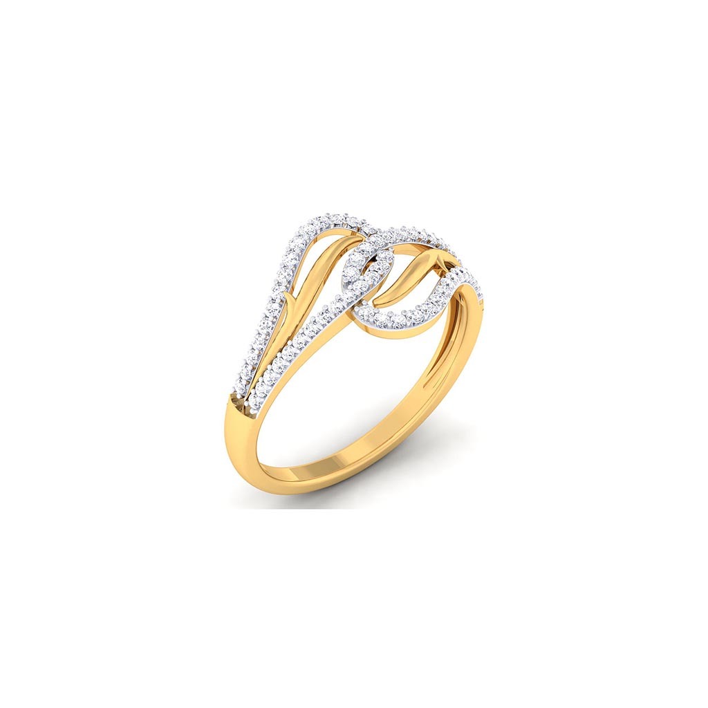 18k Yellow Gold Ring With Diamonds