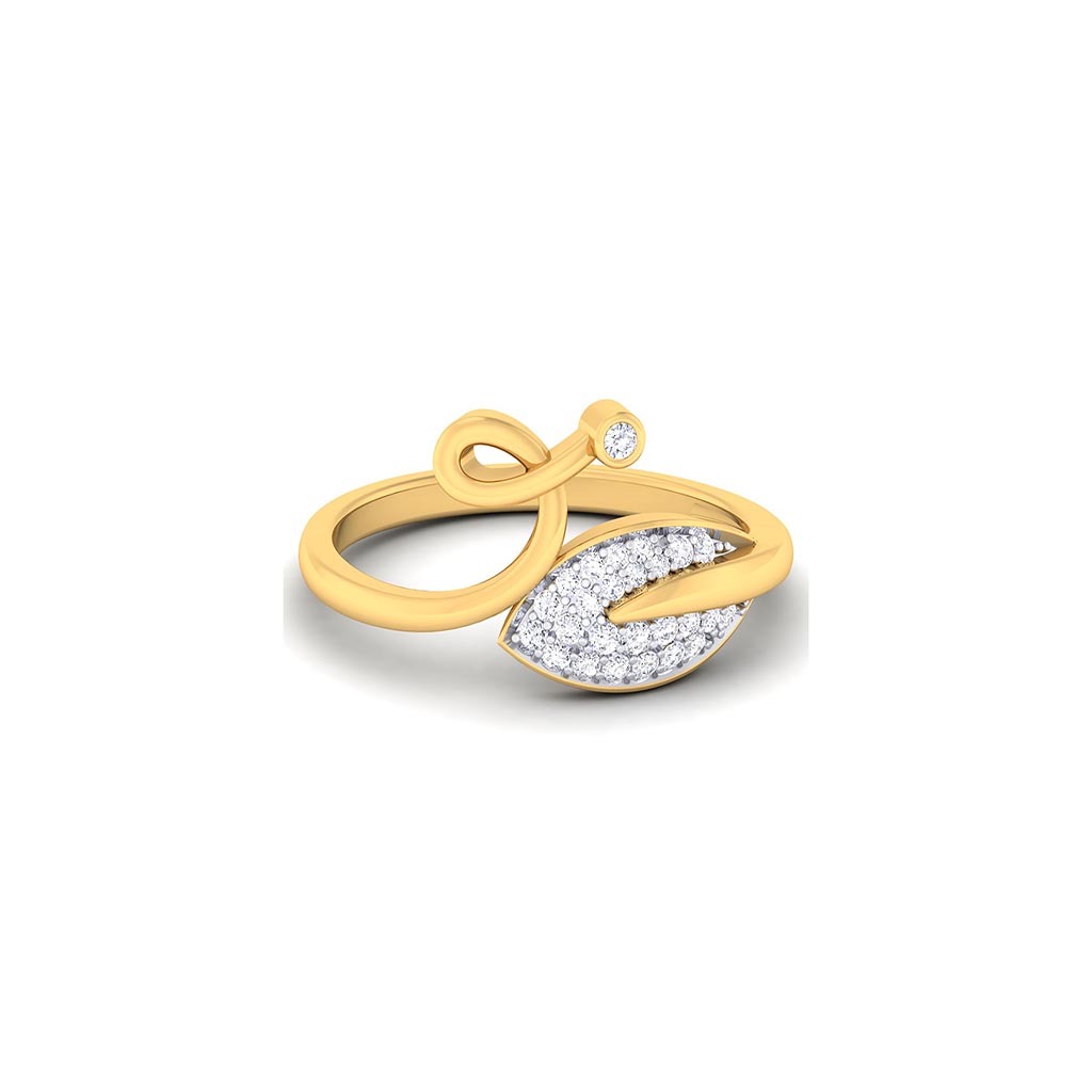 18k Yellow Gold Ring With Diamonds