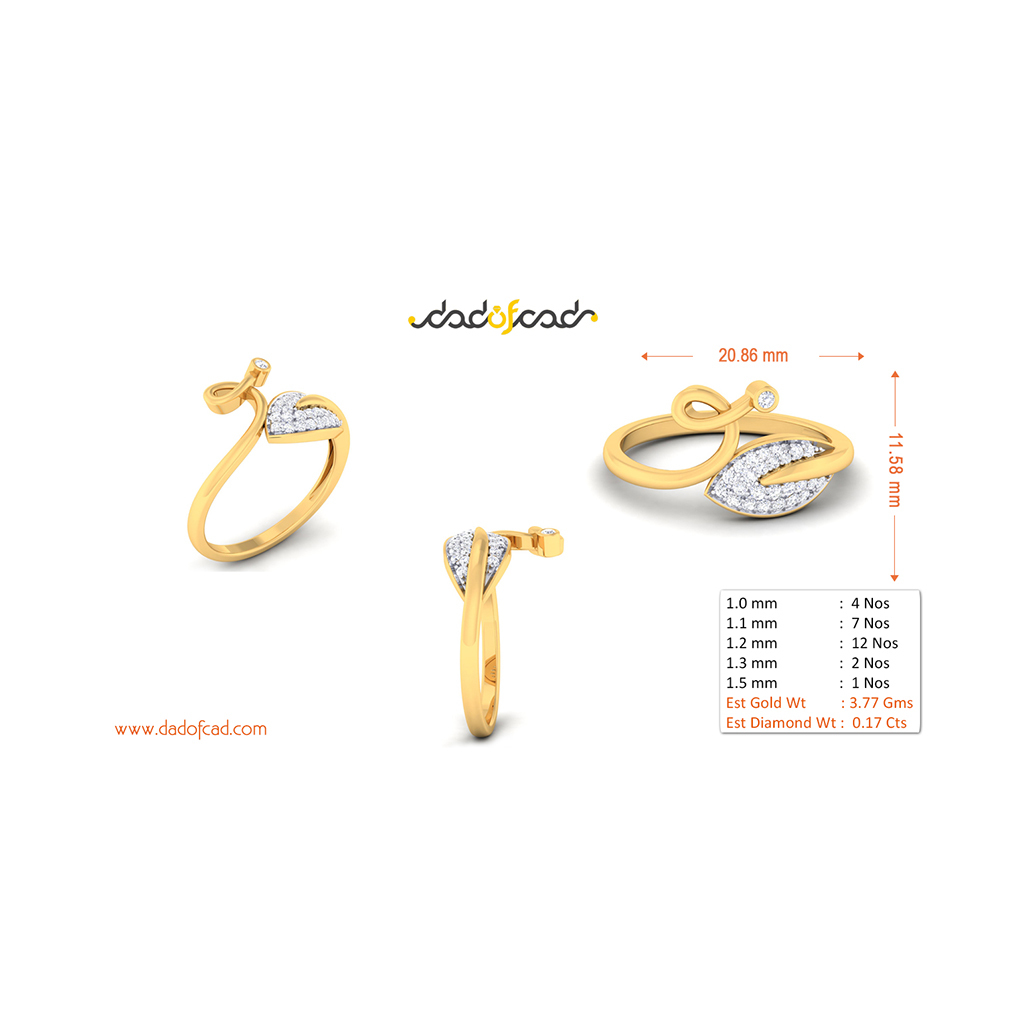 18k Yellow Gold Ring With Diamonds