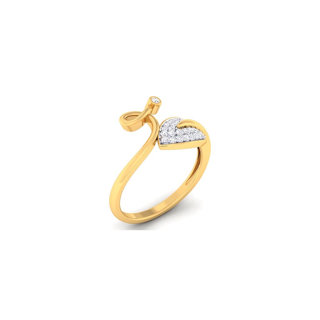 18k Yellow Gold Ring With Diamonds