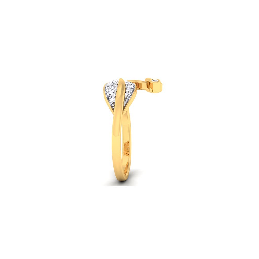 18k Yellow Gold Ring With Diamonds