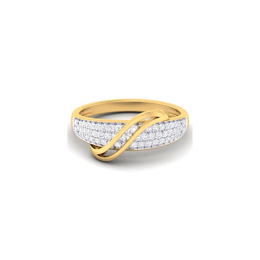 18k Yellow Gold Ring With Diamonds