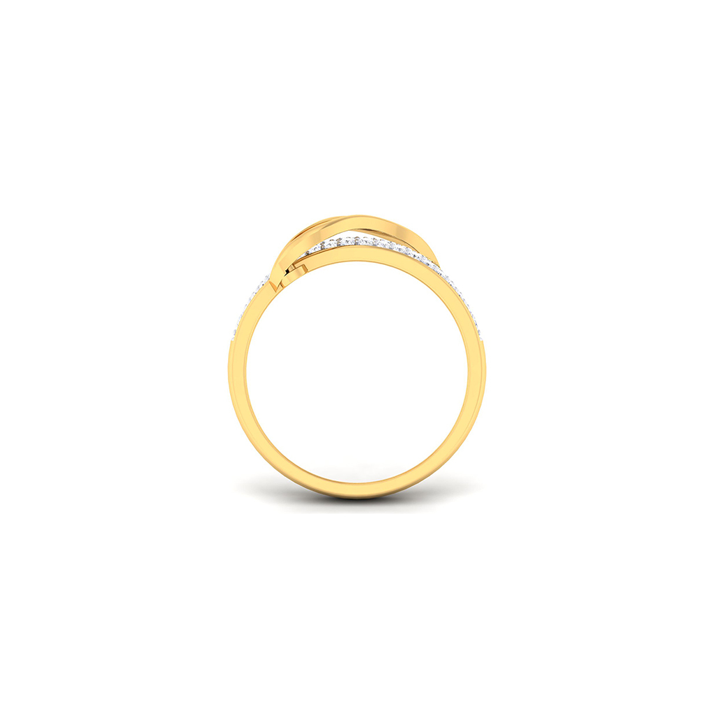 18k Yellow Gold Ring With Diamonds