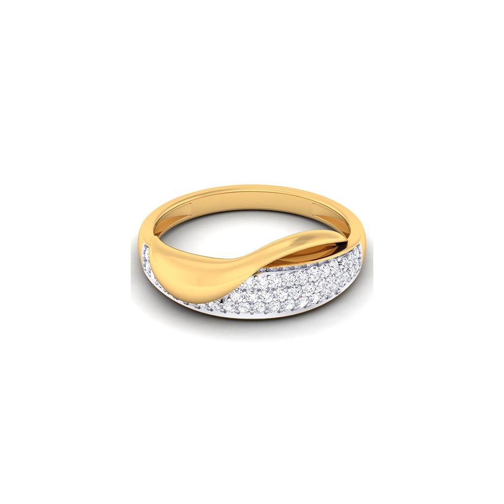 18k Yellow Gold Ring With Diamonds