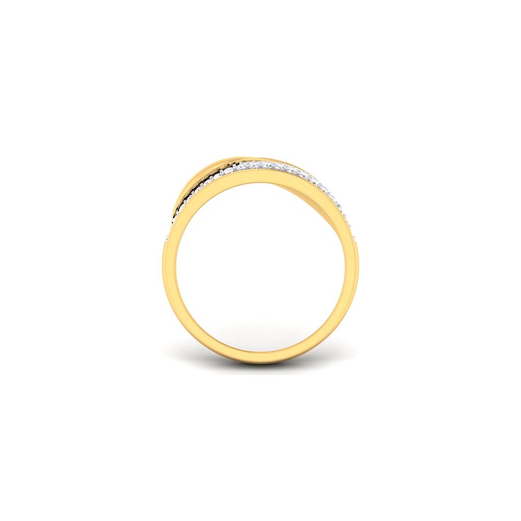 18k Yellow Gold Ring With Diamonds