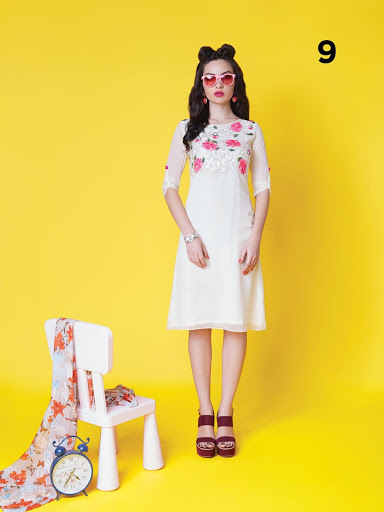 Dry Cleaning Designer Embroidery Kurti