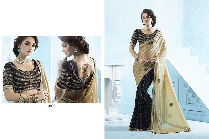 Silk Designer Half And Half Saree