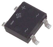 SMD Bridge Rectifier - 5mm x 5mm, 1000V Voltage, 1A Current | Plastic Material, Surface Mount Design, Wide Operating Temperature -55°C to +150°C