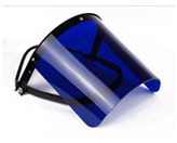 FACE SHIELD - Fiber Material, Actual Fitted Size, White and Blue Color | Lightweight for Light Welding Work, Male Design