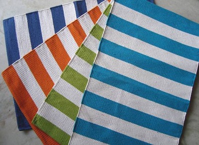 Durries - 100% Cotton, Multicolor Striped Design | Modern Rectangle Shape, Hand Washable