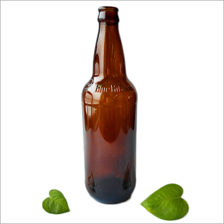 640 मिली ब्लू रिबन एम्बर ग्लास बीयर की बोतल
