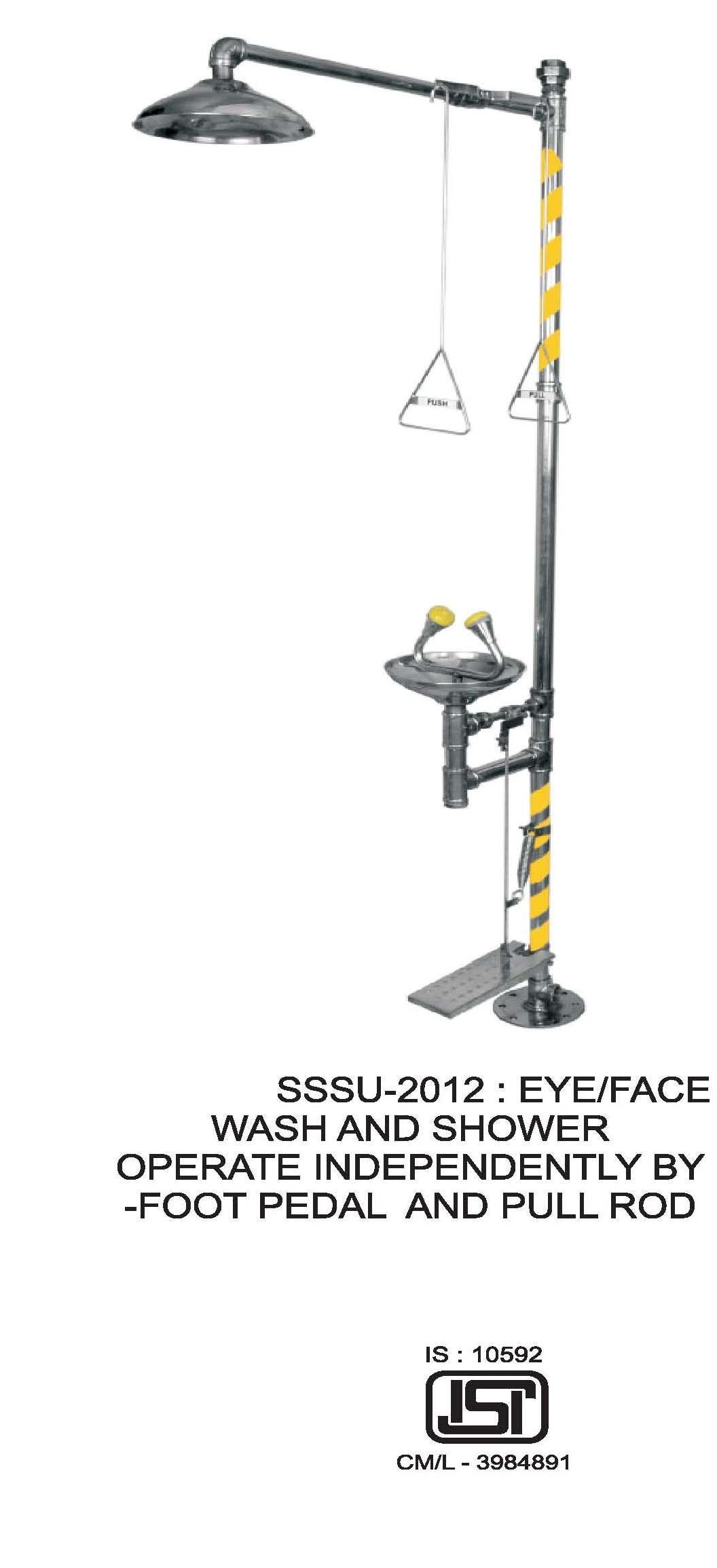 Safety Shower With Eye Wash Fountain Frequency: 50 Hertz (Hz)