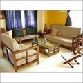 लकड़ी का सोफा सेट