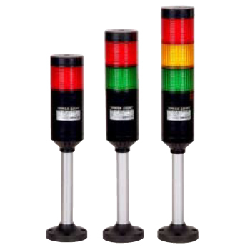 PTE-APB-3FF-RYG (90-240VAC) Autonic Tower Light - Glass Material, Multicolor Design | LED Modular Components, IP65 Rated, Fast Assembly, Optional 85dB Buzzer