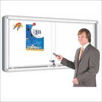 Sliding Glass Magnetic White Notice Board