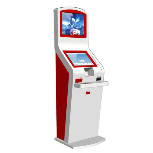 Dual Display Touch Screen Kiosk - Steel Cabinet, 132x15x20 inches | 3840x2160 Resolution, Customizable Color Options, Ideal for Public Information Service