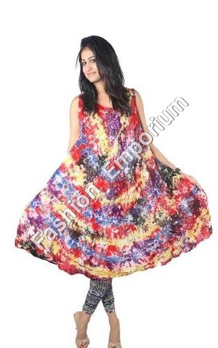 ब्लॉक प्रिंट के साथ ड्रेस