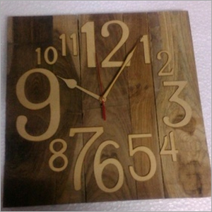 Engraved Wooden Clock