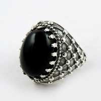 Excellent Quality Of !! Black Onyx 925 Sterling Silver Ring