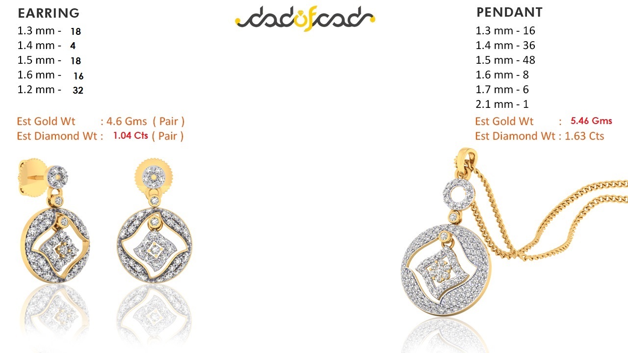 18k Yellow Gold Earring With Diamonds