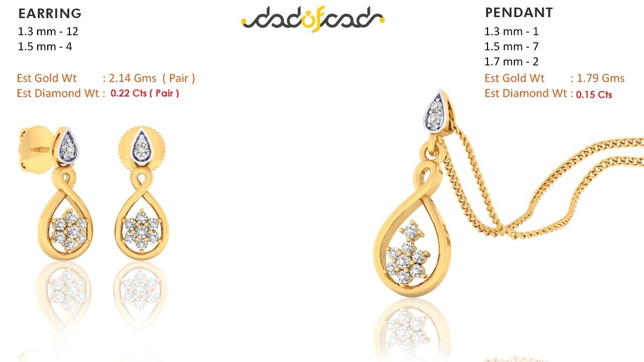 18k Yellow Gold Earring With Diamonds