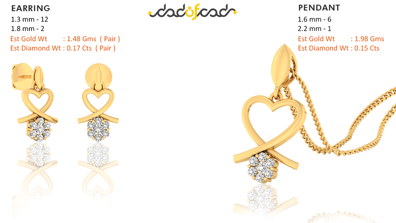 18k Yellow Gold Earring With Diamonds