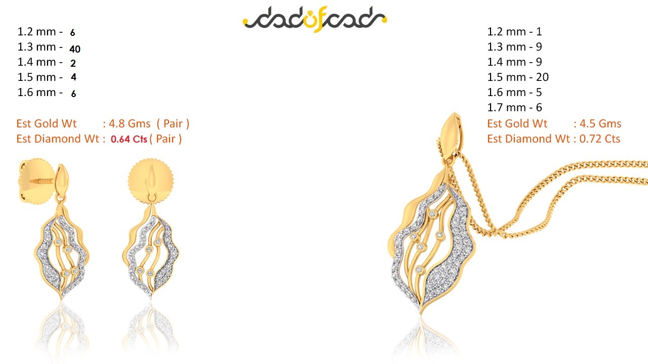 18k Yellow Gold Earring With Diamonds