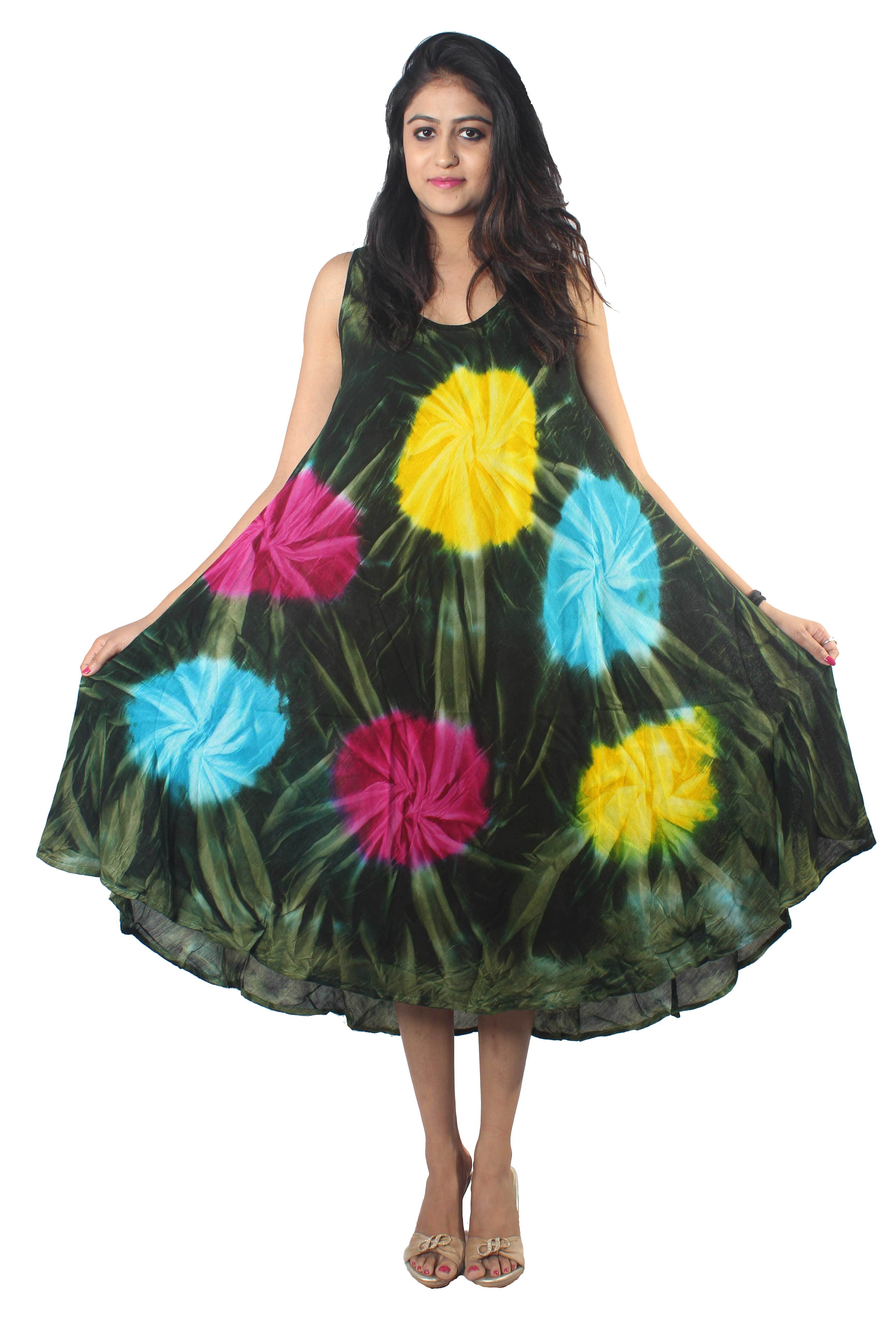 Multicolor Dress Without Sleeves