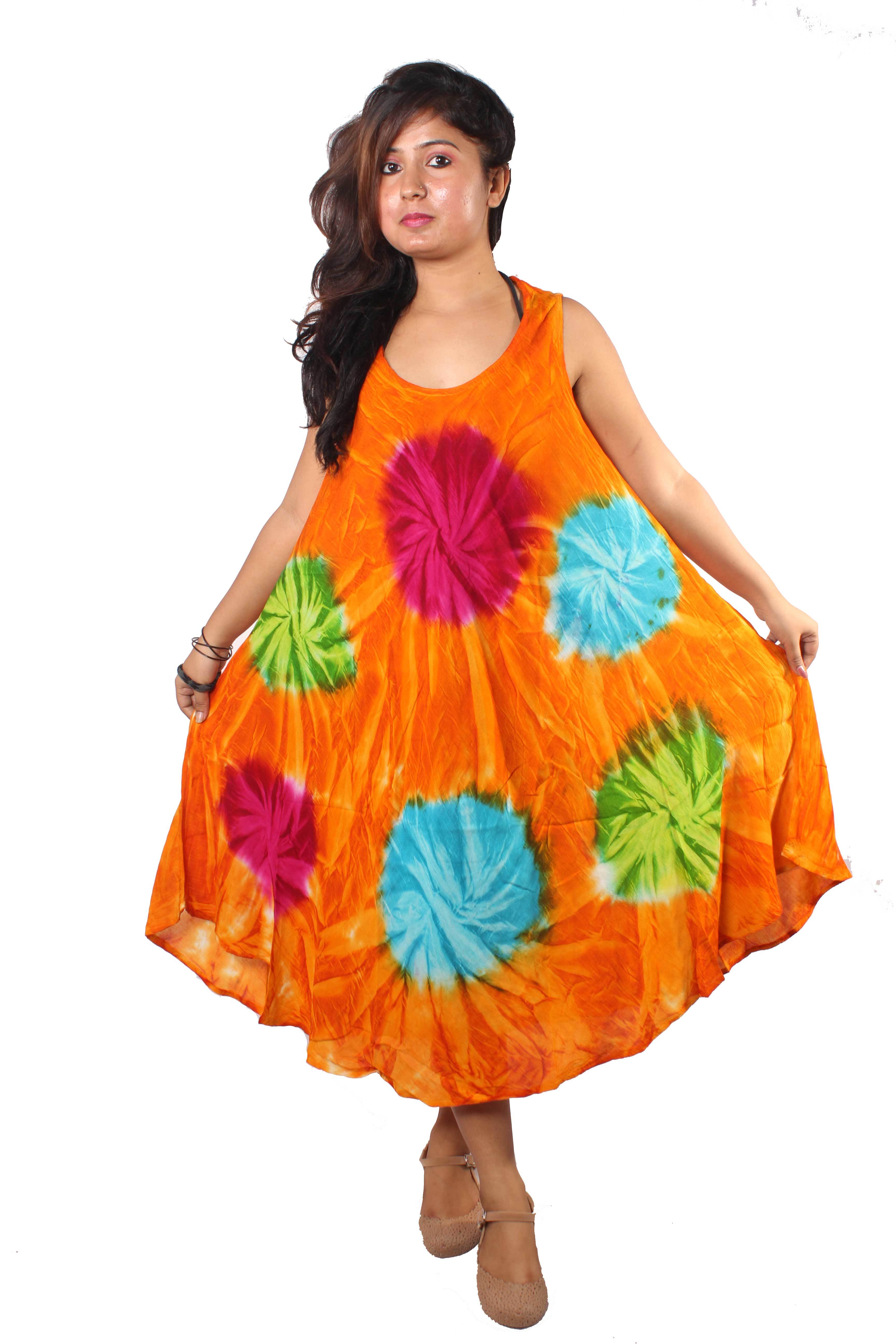 Multicolor Dress Without Sleeves