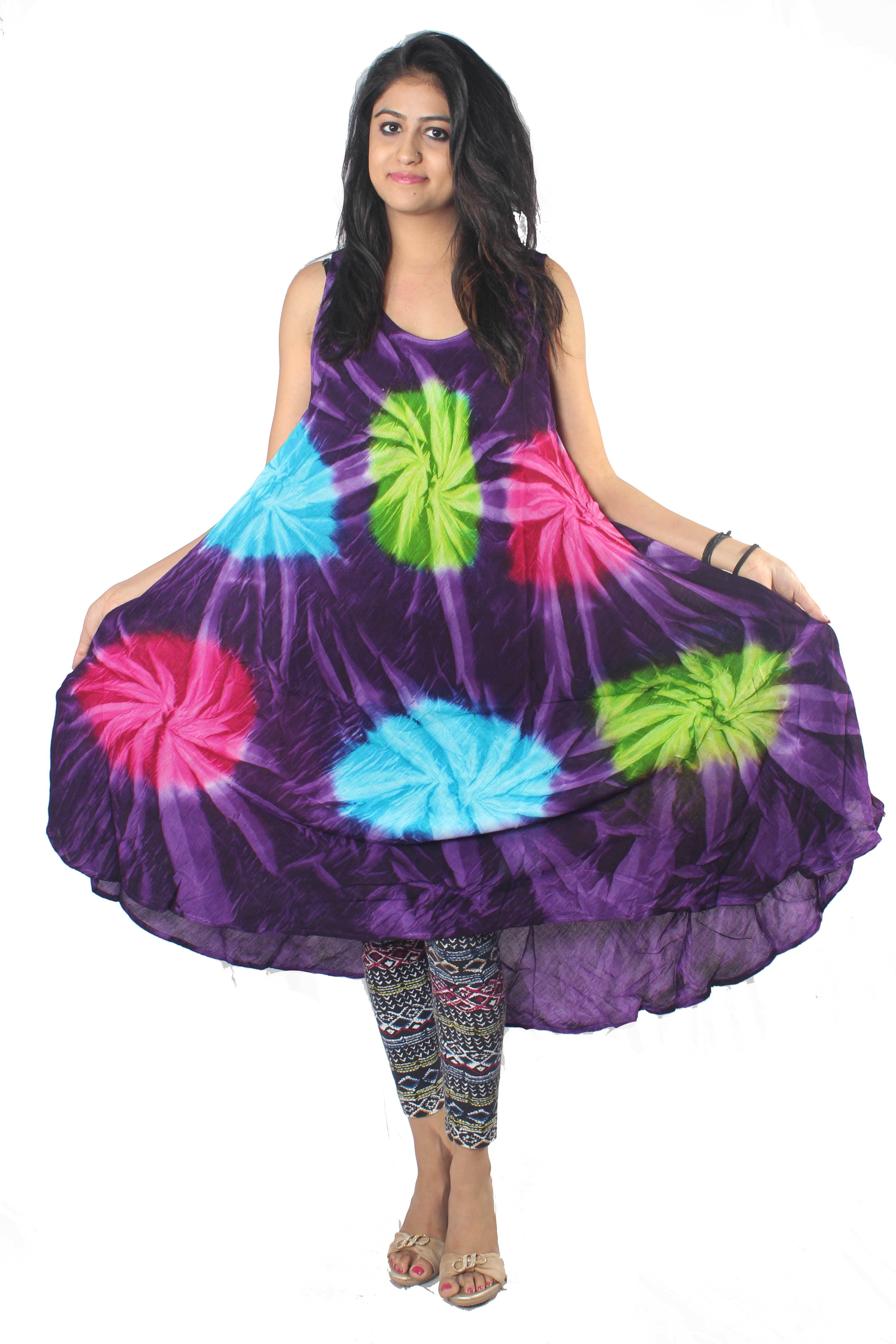 Multicolor Dress Without Sleeves