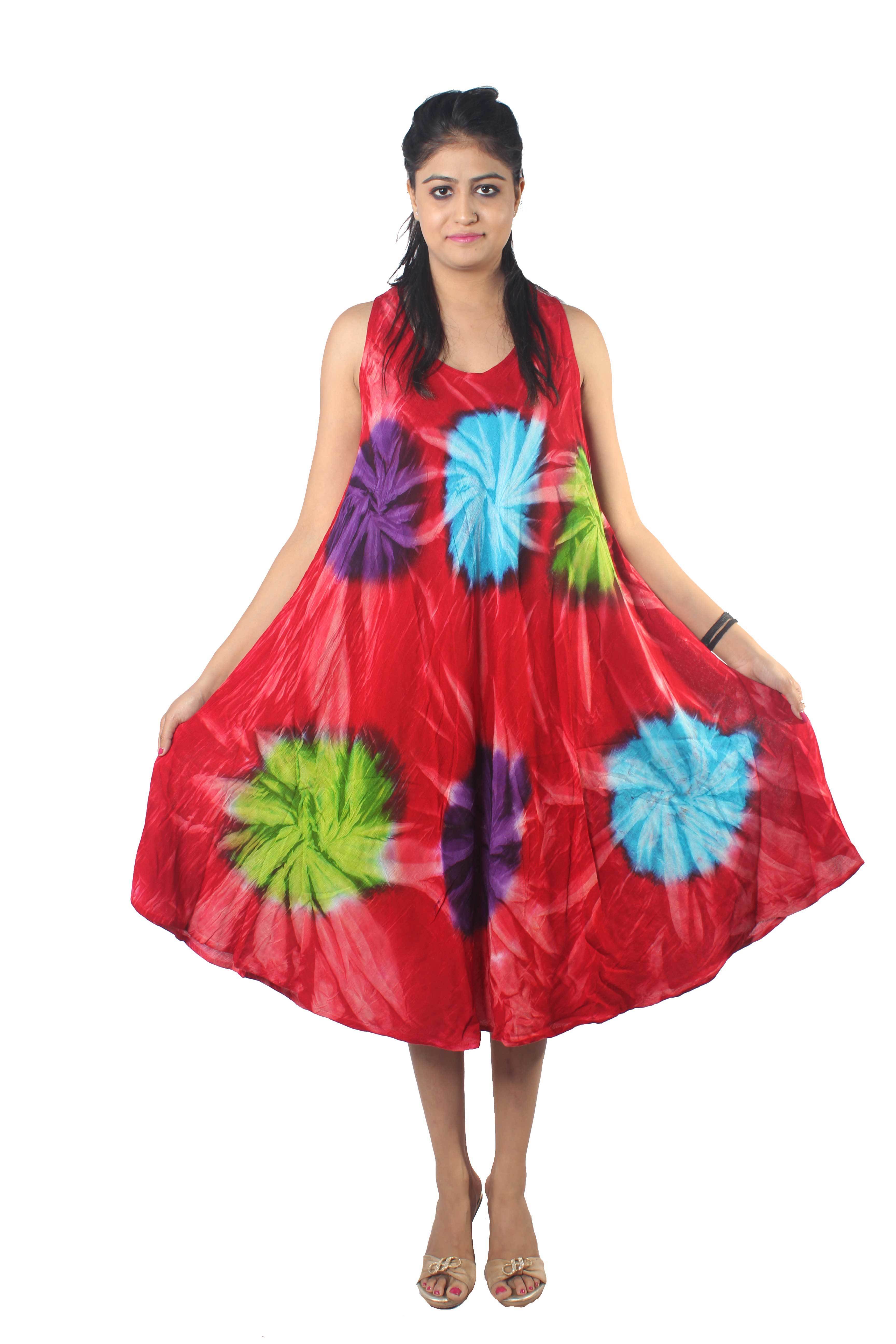 Multicolor Dress Without Sleeves