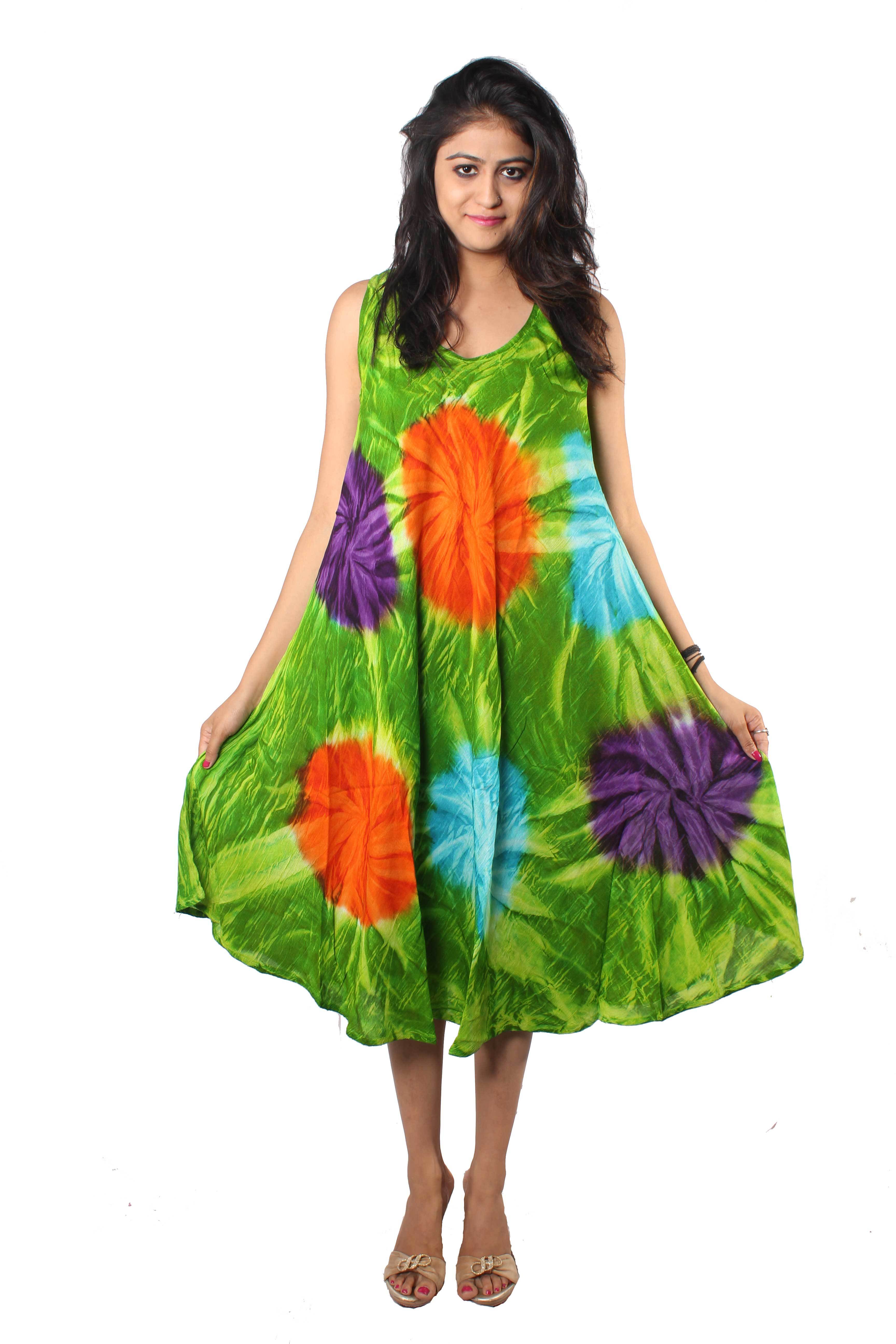 Multicolor Dress Without Sleeves