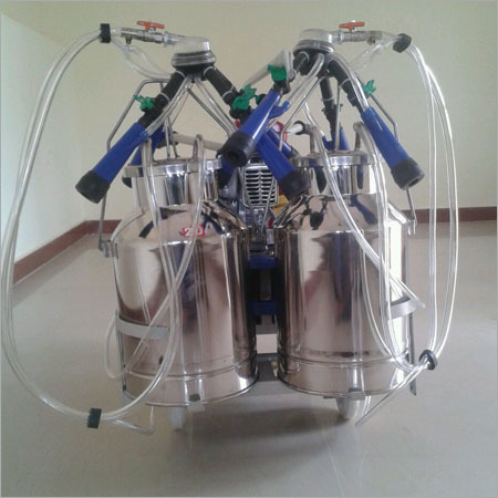Kerosene Petrol Engine Double Bucket Milking Machine - Stainless Steel Construction | Efficient Milking, Durable Design, Reliable Performance